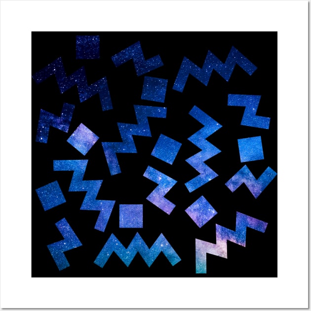 Zig Zags and Square Outer Space Pattern Wall Art by The Craft ACE